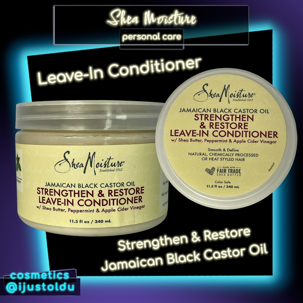 Shea Moisture Strengthen & Restore Leave-In Conditoner | Jamaican Blk Castor Oil